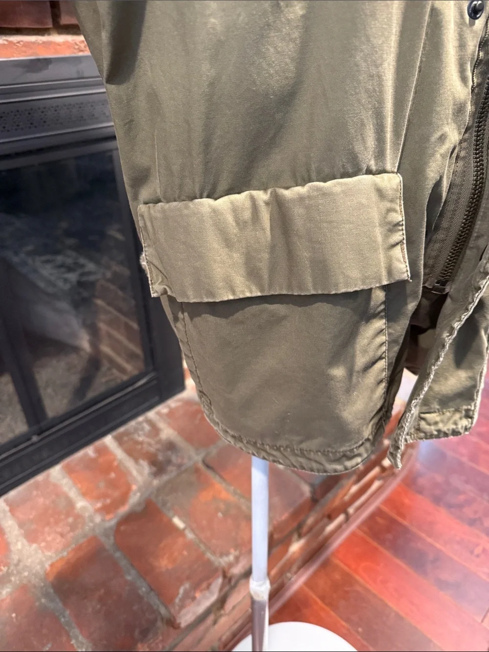 Old Navy Olive Green Hooded Men's Anorak Jacket